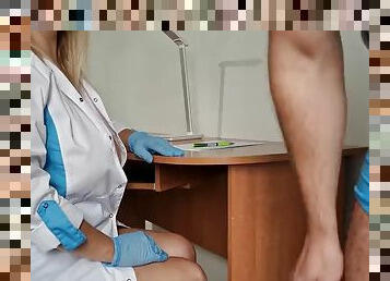 Sexy nurse jerks off a big fat cock - 4k 60fps