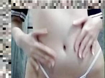 asiatique, cul, gros-nichons, masturbation, pisser, chatte-pussy, écolière, amateur, babes, japonais