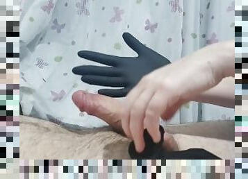Black gloves equals extreme suffering. Mischievous Handjob.????????????????
