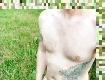 masturbation, nudiste, en-plein-air, public, amateur, énorme-bite, gay, allemand, solo, bisexuels