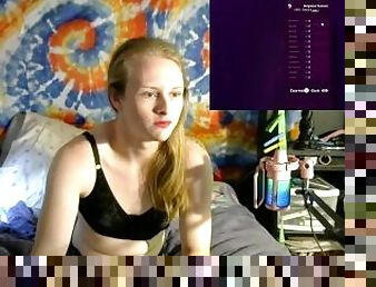 After stream playtime leads to explosive orgasm with lovense vibrator for transfem brat