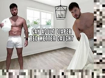 GAY ADULT DIAPER BED WETTER CAUGHT