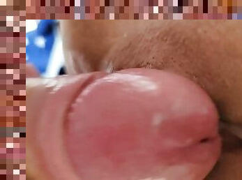 fitta-pussy, samling, creampie, sprut, tight, close-up, kuk, penetrering