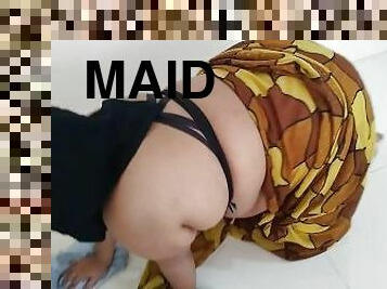 Big Ass Hijab Maid Fucked By Owner While Cleaning House!