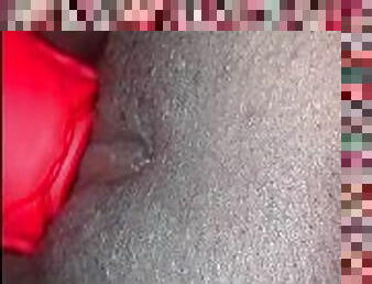 Watch my fat black pussy cum quick loud moaning with my rose toy