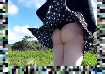 Upskirt on a windy day