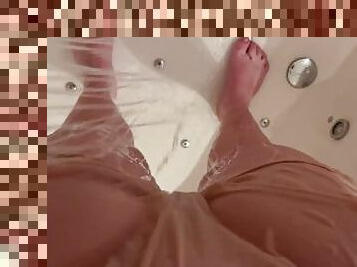 baignade, masturbation, pisser, amateur, culotte, fétiche, douche, solo, humide