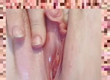 klitoris, masturbacija, pička-pussy, amaterski, sami, obrijani