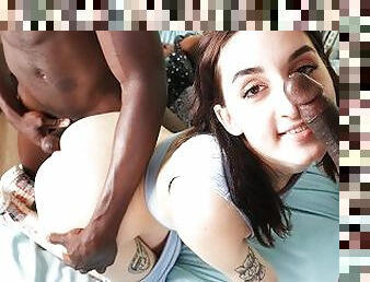 extrême, maigre, amateur, anal, interracial, ados, fellation-profonde, black, trio, double