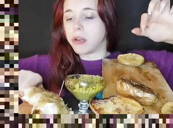 asmr mukbang feederism pesto poulet