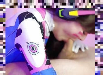 D.Va is ready for a Deepthroat of a Big Dick