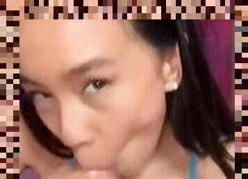 asia, selingkuh, isteri, amatir, sayang, blowjob-seks-dengan-mengisap-penis, deepthroat-penis-masuk-ke-tenggorokan, pelacur-slut, sudut-pandang, suami