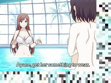 gros-nichons, amateur, ejaculation-sur-le-corps, ejaculation-interne, anime, hentai, piscine, sœur, soutien-gorge, bite