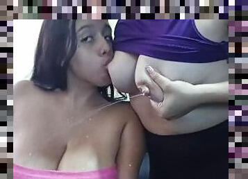 gros-nichons, amateur, lesbienne, milf, latina, maman, fétiche, lait, sucer