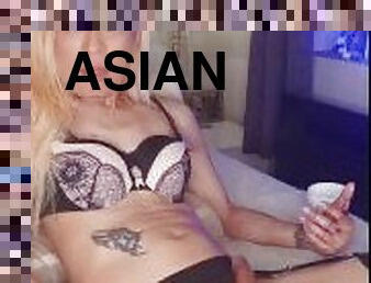 asiatique, masturbation, amateur, compilation, ladyboy, ejaculation, blonde, solo, bite