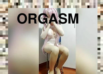 Cute Pink Elf Kigurumi Masturbates To Orgasm Solo