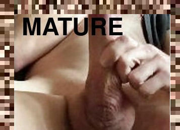 papa, masturbation, amateur, mature, énorme-bite, gay, secousses, point-de-vue, ejaculation, solo