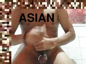 azijski, veliki, masturbacija, snimci, sami, kurac
