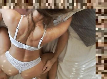 Amateur, Babes, Ejaculation sur le corps, Énorme bite, Ados, Hardcore, Couple, Lingerie, Parfait, Petite