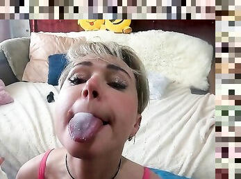 Short Haired Milf Deepthroats Stranger's Huge Cock And Fucks It On Cameu - Anal